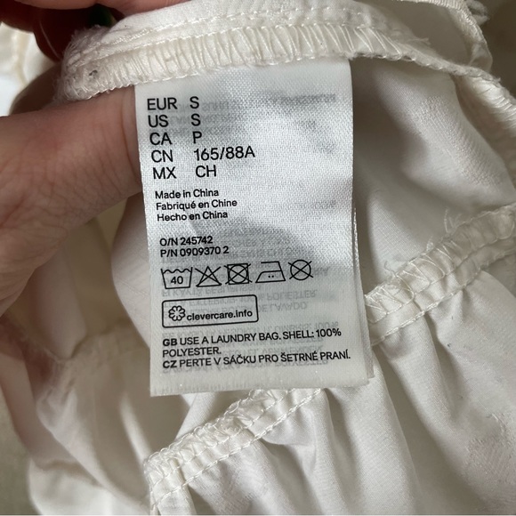 H&M off white ruffle skirt dress S - Picture 10 of 11